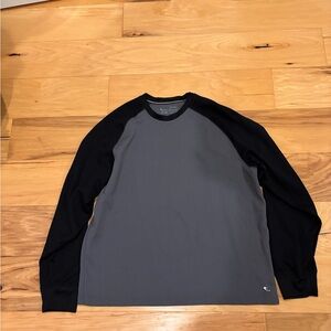 Gray and Black Long Sleeve Men's Shirt
